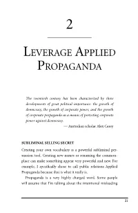 Leverage Applied Propaganda