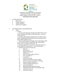 AGENDA METROPOLITAN BOARD of PUBLIC EDUCATION 2601 Bransford Avenue, Nashville, TN 37204 Regular Meeting – March 26, 2019 – 5:00 P.M