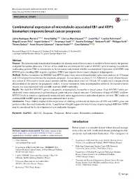 Combinatorial Expression of Microtubule-Associated EB1 and ATIP3 Biomarkers Improves Breast Cancer Prognosis