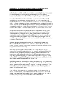 Comments on the Proposed Boundary Changes to South-East