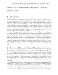 Contour Tones and Prosodic Structure in Medʉmba
