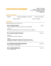 Georgia Institute of Technology Advisor Advisor Thesis