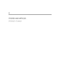 Ii Studies and Articles Studije I Članci