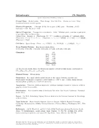 Liebenbergite (Ni,Mg)2Sio4
