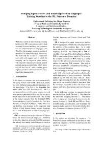 Linking Wordnet to the SIL Semantic Domains