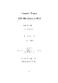 Master's Thesis TCP Idle Scans in Ipv6
