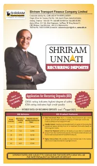 Recurring Deposit Application Form