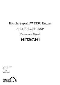 SH-1/SH-2/SH-DSP Programming Manual