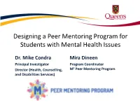 Why Peer Mentoring?