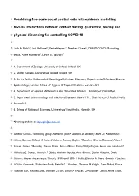 Combining Fine-Scale Social Contact Data with Epidemic Modelling