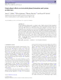 Giant Planet Effects on Terrestrial Planet Formation and System Architecture
