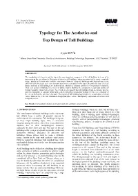 Typology for the Aesthetics and Top Design of Tall Buildings