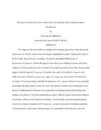 (Under the Direction of JOHN M. BURKE) ABSTRACT the Chapters of This Dissertation Are Designed to Investigate Speciation in T