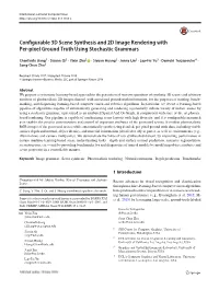 Configurable 3D Scene Synthesis and 2D Image Rendering with Per-Pixel Ground Truth Using Stochastic Grammars