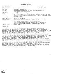 Epideictic Rhetoric in the Context of Ritual Behavior: Rock Concerts