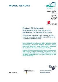 Project FFH-Impact: Implementing the Habitats Directive in German Forests
