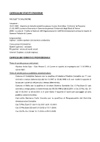 CURRICULUM VITAE ET STUDIORUM.Rtf