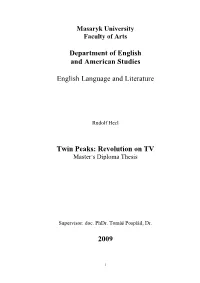 Department of English and American Studies English Language And