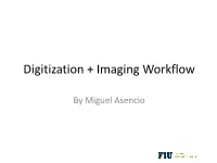 Digitization Imaging Workflow