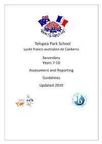 Secondary Years 7-10 Assessment and Reporting Guidelines Updated