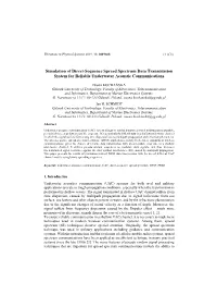 Simulation of Direct-Sequence Spread Spectrum Data Transmission System for Reliable Underwater Acoustic Communications