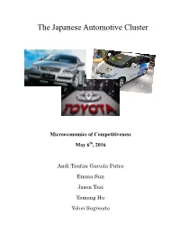 The Japanese Automotive Cluster
