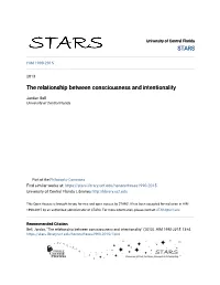 The Relationship Between Consciousness and Intentionality