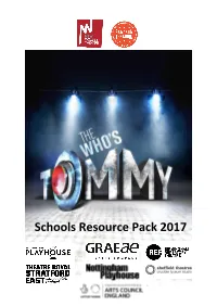 Tommy Schools Resource Pack