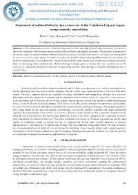 Assessment of Sedimentation in Ajwa Reservoir in the Vadodara Gujarat Region Using Remotely Sensed Data