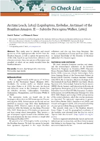 Check List Lists of Species Check List 12(6): 1988, 12 November 2016 Doi: ISSN 1809-127X © 2016 Check List and Authors