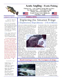 Exotic Fishing Exploring the Amazon Fringe