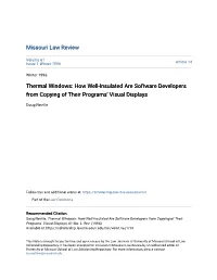 How Well-Insulated Are Software Developers from Copying of Their Programs' Visual Displays