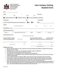 Inter-Campus Visiting Student Form