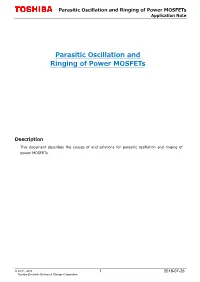 Parasitic Oscillation and Ringing of Power Mosfets Application Note