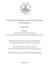 Fish Distribution and Spatial Structure of Fish Assemblages in the Danube River