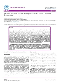 H63D Compound Heterozygotes Wael Toama1*, Almaan El-Attrache1, Neel Patel1 and Frederick T