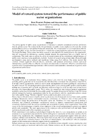 ID 584 Model of Reward System Toward the Performance of Public Sector