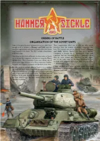 Orders of Battle Organisation of the Soviet Units