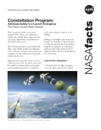 The Orion Launch Abort System