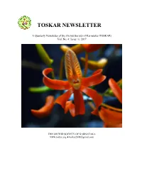 Toskar Newsletter