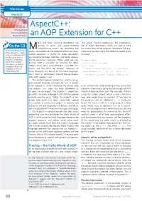An AOP Extension for C++