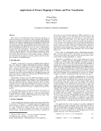 Applications of Texture Mapping to Volume and Flow Visualization