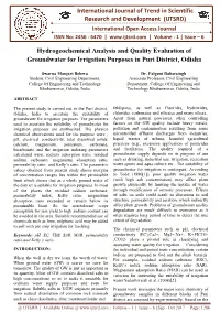 (IJTSRD) Hydrogeochemical Analysis and Quality Evaluatio