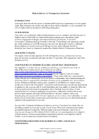 Modern Slavery Act Transparency Statement INTRODUCTION