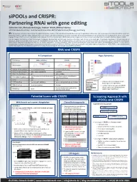 Potential Issues with CRISPR Rnai and CRISPR Screening Approach