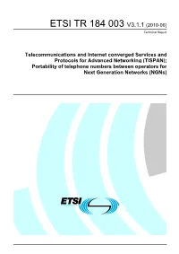 TR 184 003 V3.1.1 (2010-06) Technical Report