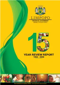 YEAR REVIEW REPORT 1994 - 2009 a Discussion Document