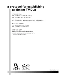 A Protocol for Establishing Sediment Tmdls