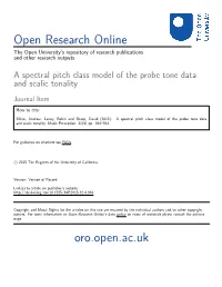 A Spectral Pitch Class Model of the Probe Tone Data and Scalic Tonality