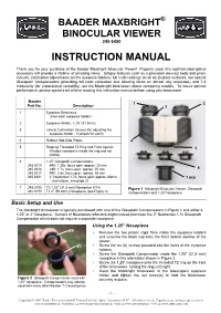 Baader Maxbright Binocular Viewer Instruction Manual